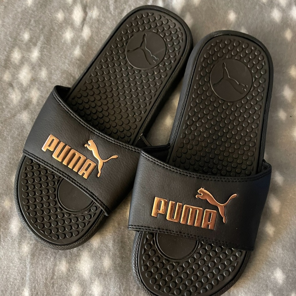 Puma Black Slide Sandals